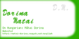 dorina matai business card