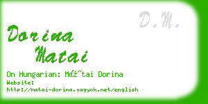 dorina matai business card